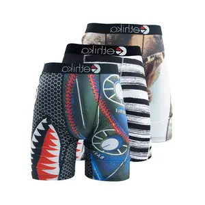 ETHIKA 3Pcs Underwear Boxers Fashion Print Man Underpants Summer Breathable Men's Panties Lingerie Plus Size Men Boxer Briefs