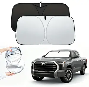 Sun Shade Sunshade for Toyota Tundra 2022-2024 2025 2026 Windshield Cover, 4-Layer Front Window Shade Custom fit Tundra Limited SR5 TRD Pro Pickup Sun Visor 240T Shade Blocks UV Car Accessories