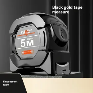 High-Precision Self-Locking Fluorescent Steel Tape Measure - Available in 5m (196.85") & 10m (393.7") Lengths | Heavy-Duty Wear-Resistant Design for Daily Office Use