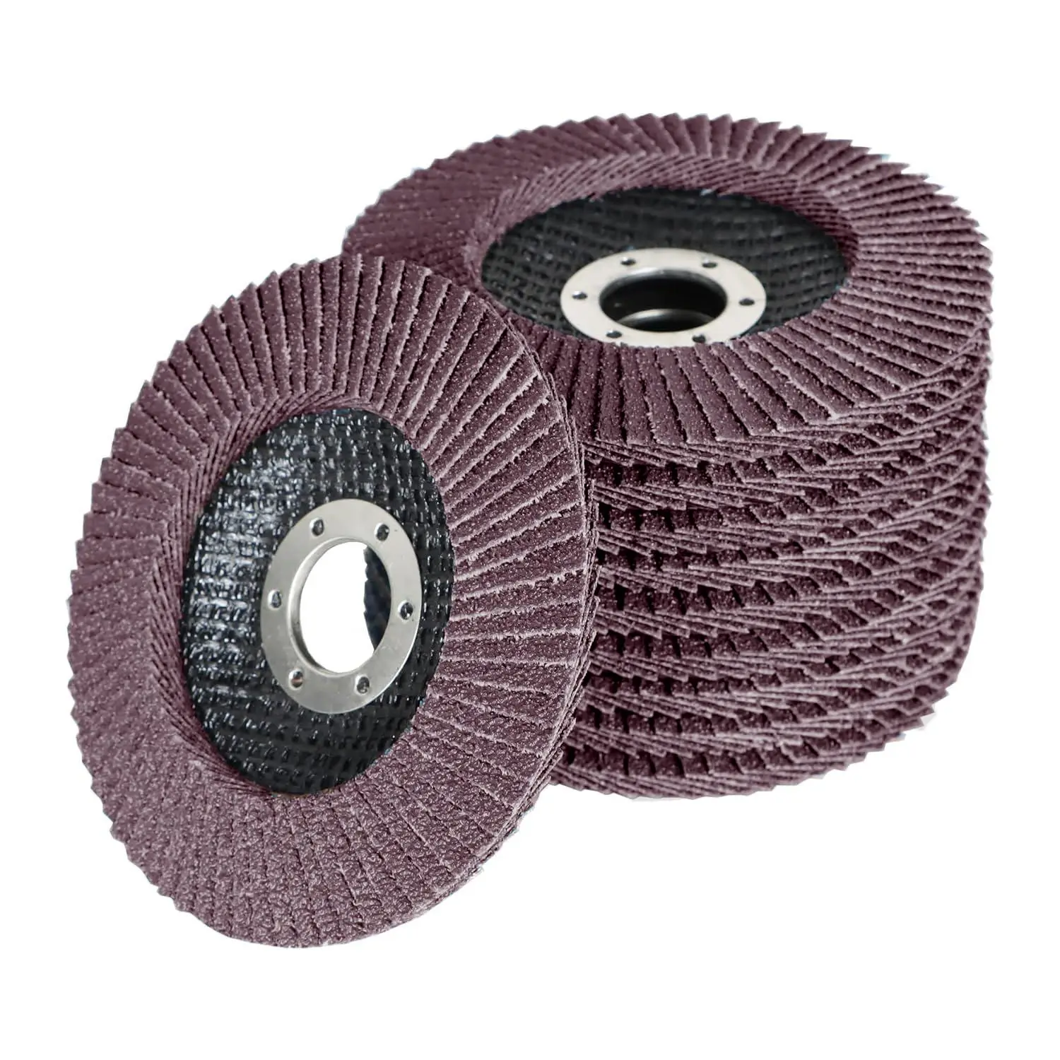 4.5 Inch Flap Disc, Zirconia Abrasive Grinding Wheel, Assorted Grits Angle Grinding Machine Sanding Disc for Grinding, Finishing, Deburring, Power Too