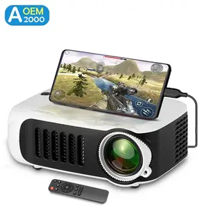 overhead correction WiFi Bluetooth Dual-Source digital A2000 Mini Projector Portable Home Cinema 3D LED Video Projector 4K 1080P Gaming Laser Beamer with HD Port for Smart TV Box Android built-in