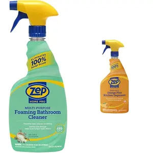 Zep Home Pro Multi-Purpose Foaming Cleaner and Orange Plus Degreaser - R53106 32 Fl.Oz.and R49506 24 Fl.Oz.- The complete and Solution