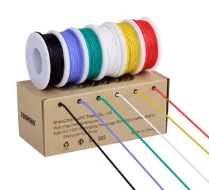 Tuofeng 14 awg-30 awg, Flexible Silicone Wire , Tinned Copper Wires Silicone Rubber Insulated (6 Different Colored ) 600V Stranded Wire Automotive Wiring