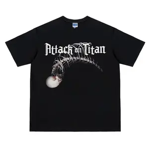 Attack on Titan "Female Titan" Vintage Oversized Tee Anime T-shirt 100% Cotton Original Design Men's Top for Fans DTG Printing AOT