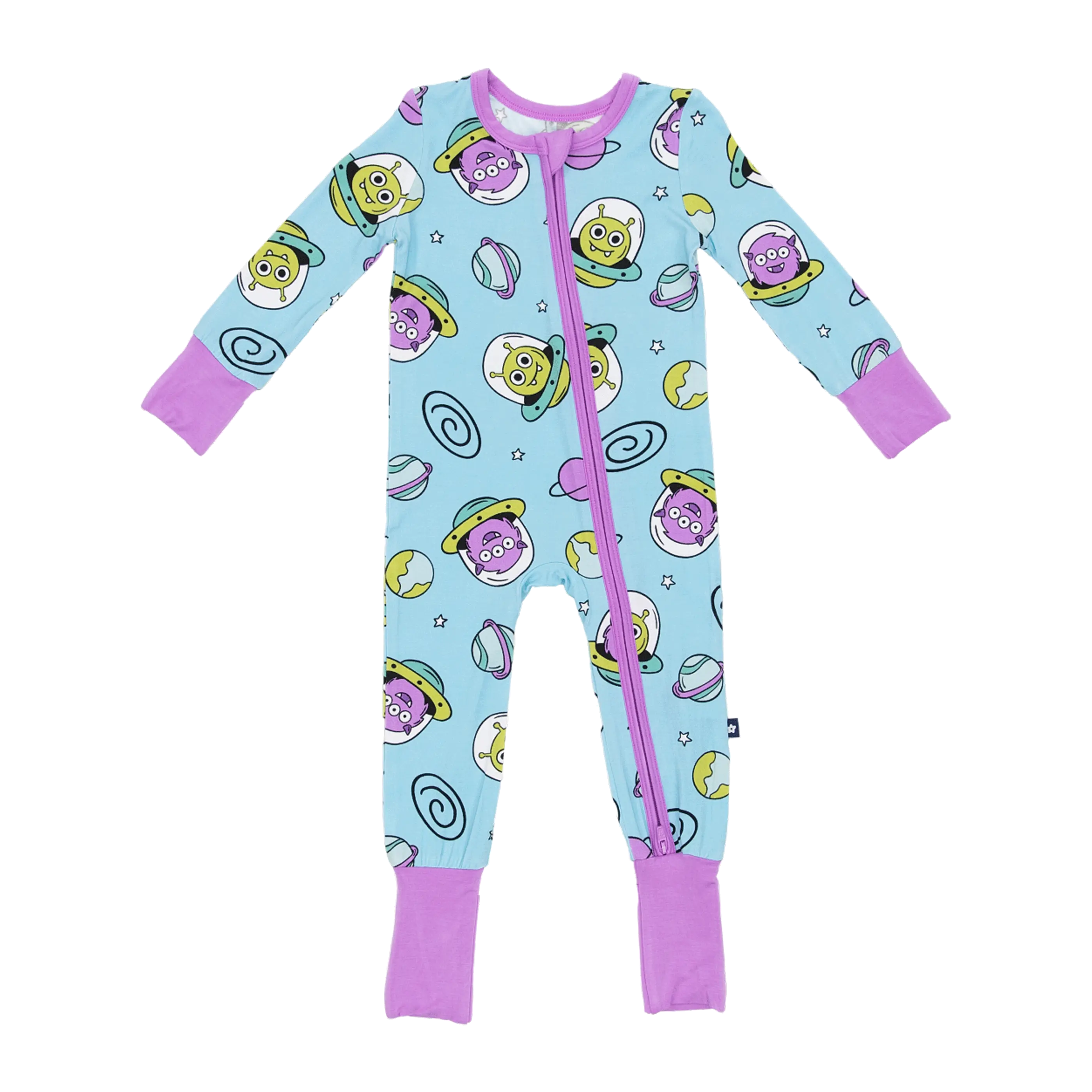 Convertible Footed Romper in Mini Martians