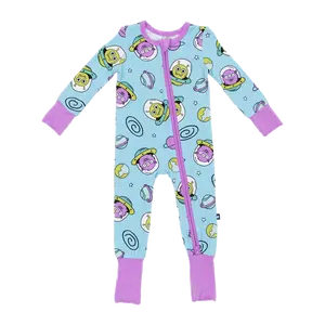 Convertible Footed Romper in Mini Martians