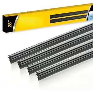 Wiper Blade Refill,4 Adjustable Size of Universal Replacement Windshield Wiper Refill Replacement for Front & Rear Windshield Wiper Baldes Rubber Strip (28")