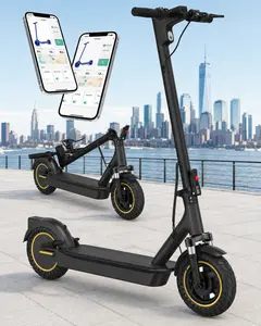 500W Foldable Electric Scooter for Adults, 22MPH Max Speed 28 Miles Range 42V 14.5Ah Battery, Smart App Control 3 Speed Modes, Dual Shock Absorption, 10 Inch Pneumatic Tires, 265LBS Max Load Commuter E-Scooter with Bright Headlight & Taillight