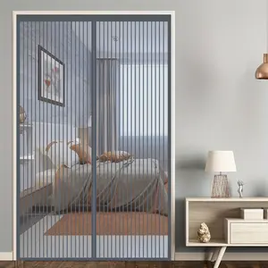 Magnetic Mosquito Net Door Curtain Set, Silent No-Drill Screen for Summer, Bedroom Partition, Flyscreen Window Cover, Sliding Doors