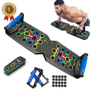 Solid Push Up Board Home Workout Equipment Multi-Functional Pushup Stands System Fitness Floor Chest Muscle Exercise Professional Equipment Burn Fat Strength Training Arm Men & Women Weights