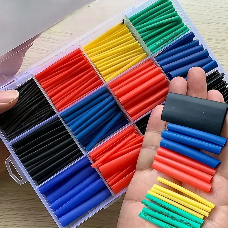 Thermoshrink Tubing Kit, Heat Shrink Tube Set for Electrical Wiring Wire Protection, Durable Insulation Sleeving for Home & Outdoor Use, Solution