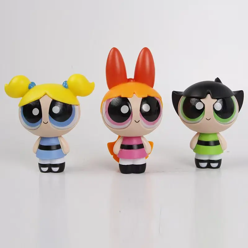 The Powerpuff Girls Action Figure, Classic Anime & Manga Doll Model, Claw Machine Capsule Toy