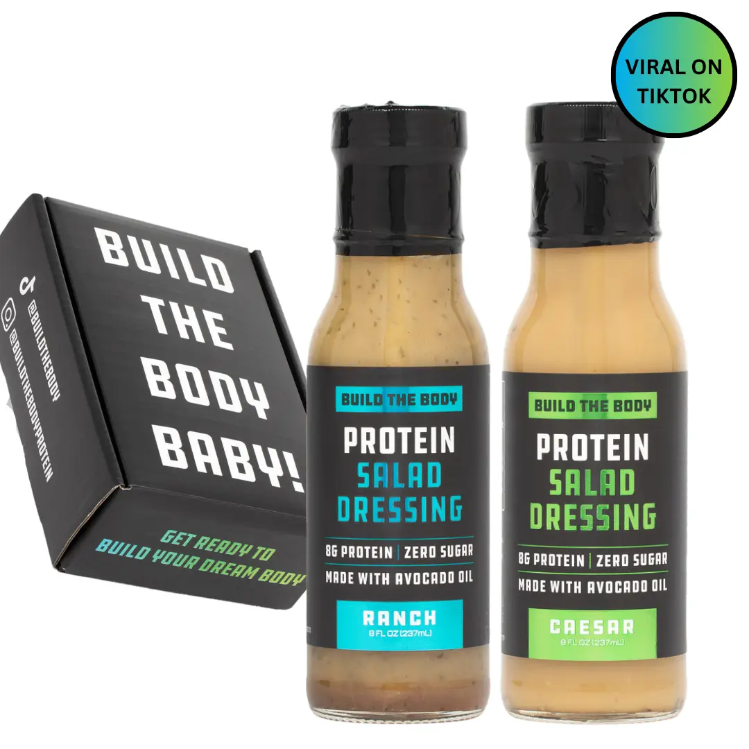 Build the Body 8G Protein Salad Dressing (2 pack) | Made with Collagen Peptides & Avocado Oil | Free of Seed Oils, Dairy & Gluten |