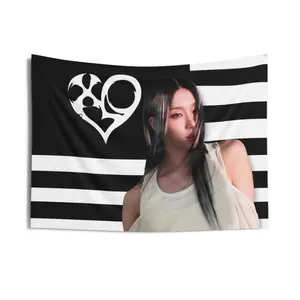 1pc Xlov Rui Long Hair Black Concert Flag Banner, Xlov Members Kpop Flag, Xlov 2025 Tour Merch, Gift Ideas Evol, Birthday Gift & Concert Merch(3x5ft)