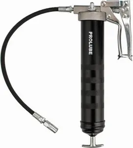 PROLUBE 7,500 Max psi, Flexible Pistol Grease Gun 14 oz (Cartridge) Capacity, 1/8 Thread Outlet, 40 Strokes per oz, Bulk, Cartridge, Filler Pump & Suction Fill, Includes 4 Jaw Coupler G70F-HP18/N