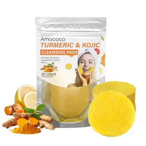 5pcs Turmeric Cleansing Exfoliating Pads Facial Cleansing Skincare, cleansing, skin care, cleansing （100pcs） Turmeric Comfort Cleanser Facial Wash