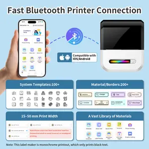 Thermal Label Maker, Bluetooth Label Printer for Small Business, Shipping & Barcode Thermal Label Maker, Bluetooth Label Printer for Small Business, Shipping & Barcode