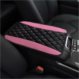 Center Console Cushion Pad, PU Leather  Auto Armrest Box Cover Protector, Comfortable Armrest Seat Box Cover Mat, Universal  Accessories for SUV  ()