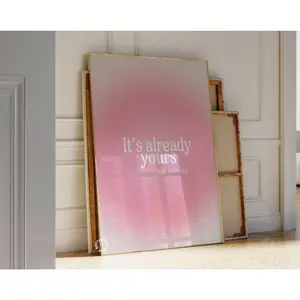 Pink Aura Print Trendy Wall Art Prints Retro Digital Prints And Posters Girly Manifestation Wall Decor Bedroom Prints Cute Printable Art
