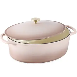 Best Choice Products Enamel Cast-Iron Dutch Oven, 6 Qt & 7.5 Qt – Heavy-Duty Cookware w/ Lid & Dual Handles, Multiple Colors
