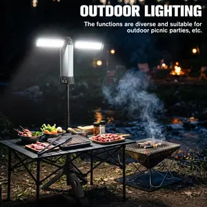 TANLOOK Rechargeable LED Work Camping Light with Heightening Bracket, Expandable Three-blade Design, 10 Light Modes, Multifunctional Waterproof Lamp, Ideal Gift for Men for Repair & Outdoor Use        50  ？