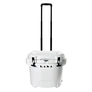 LAKA 30 Quart Wheeled Hard Cooler Insulated Portable Ice Chest Box Durable, All-Terrain Rolling Cooler for Beach, Drink, Beverage, Boating, Fishing, Camping, and Outdoor Activities
