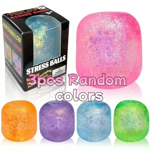 Stress Relief Toy, Pressure Ball, Soft Gel Toy, Glitter Squeeze Toy, Maltose Soft Gel Stress Relief, Anxiety Relief, Birthday Gift