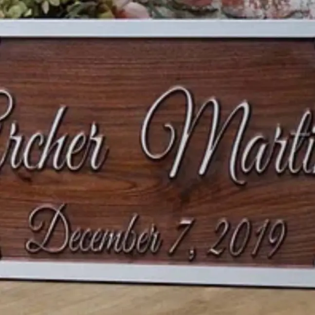 Custom Carved Wooden Wall Art - Personalized Name Sign for Home Decor