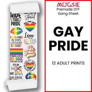 Rainbow Pride Direct-to-Film DTF Transfer Gang Sheets - 22x60