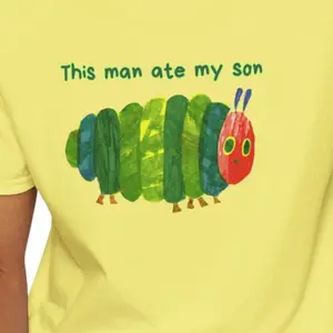 This Man Ate My Son Unisex Softstyle T-Shirt The Very Hungry Caterpillar Eric Carle Funny Book Meme Ironic Silly Gift Q2