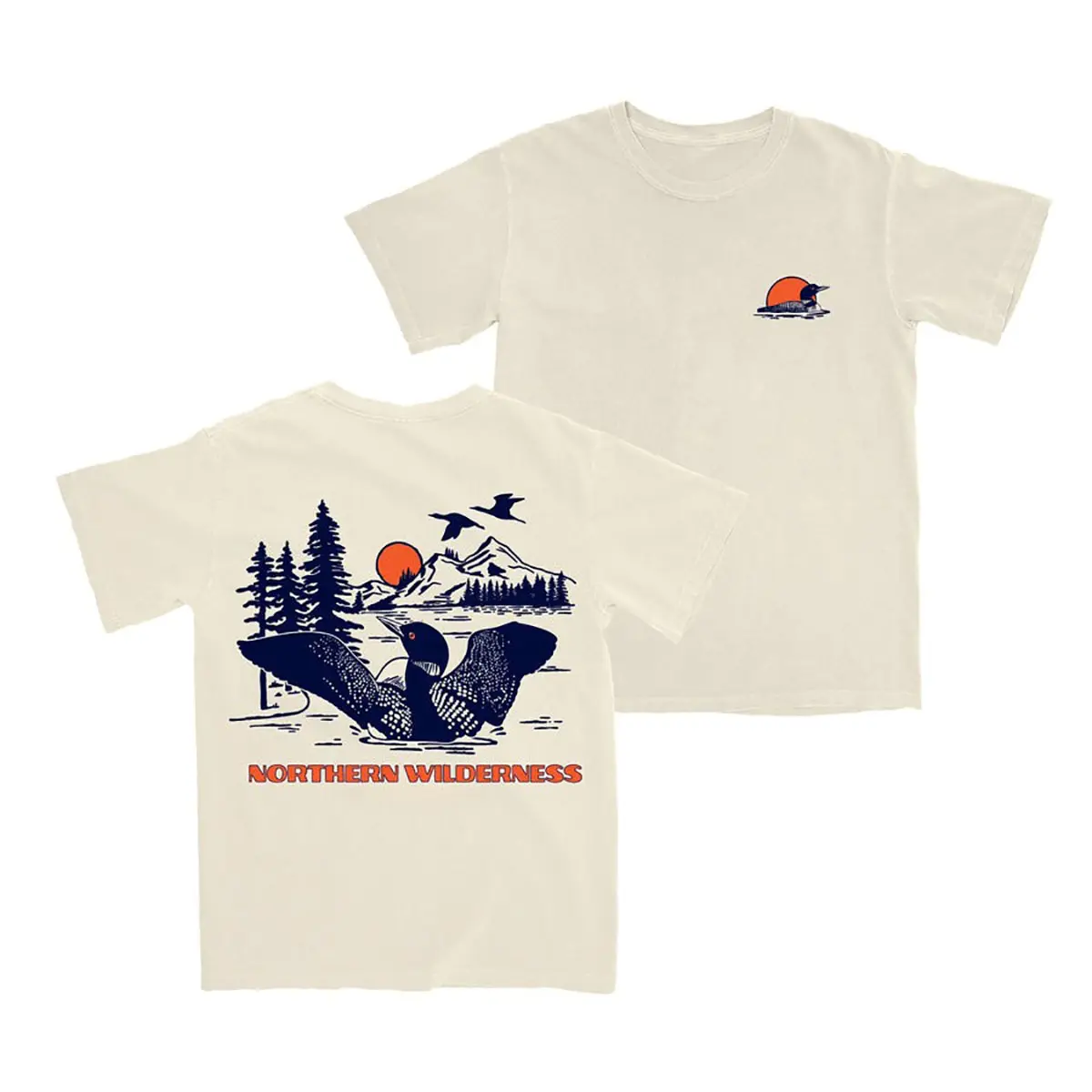 Northern Wilderness Loon Nature Classic Soft Cotton Crewneck T-Shirt