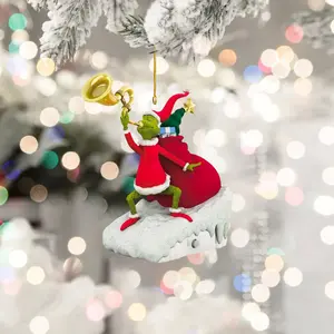 Goblin Grinch Ornament Hanging Decoration, Christmas Tree Decorative Piece, Unique Holiday Design for Home & Office