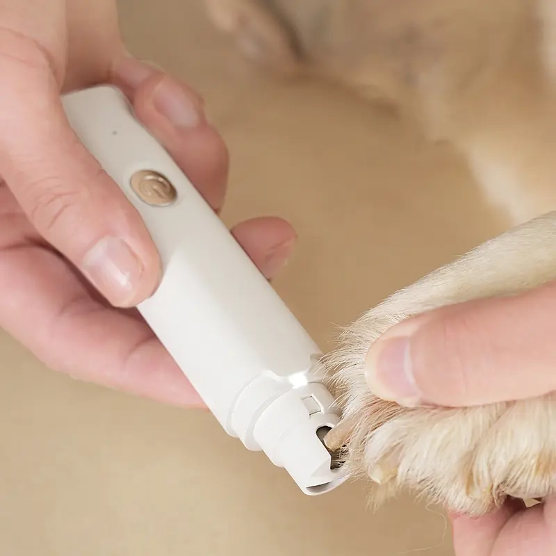 New Pet Electric Nail Grinder for Cats and Dogs, Dual Speed Rechargeable Nail Trimmer with Light, Efficient Paw Grooming Care Tool