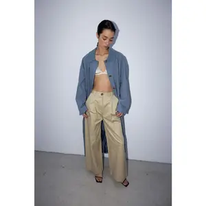 WIDE LEG CHINOS | beige