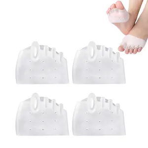 Multi-Pack Toe Separators, Silicone Toe Spacers Unisex, Breathable Soft Comfort Gel Insoles, Ideal Daily Wear Transparent Style