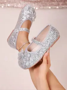 Girls' Cute Bow Flat Shoes, Flat Bottom Shoes, Comfortable All-Season Casual Sneakers, Perfect for Outings & Festivals, Versatile Design