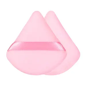 20pcs Triangle Loose Powder Puffs Fan Shape Setting Powder Sponge Beauty Makeup Tools Easy to Clean Home Use Outdoor