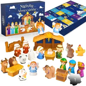25-Piece Christmas Countdown Advent Calendar Gift Set, 25-Day Blind Box with Animal Characters, Perfect for Kids Teens Adults Party Decorations