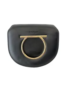 Pre-owned SALVATORE FERRAGAMO LEATHER Crossbody Bags Large Vela Flap Crossbody Bag