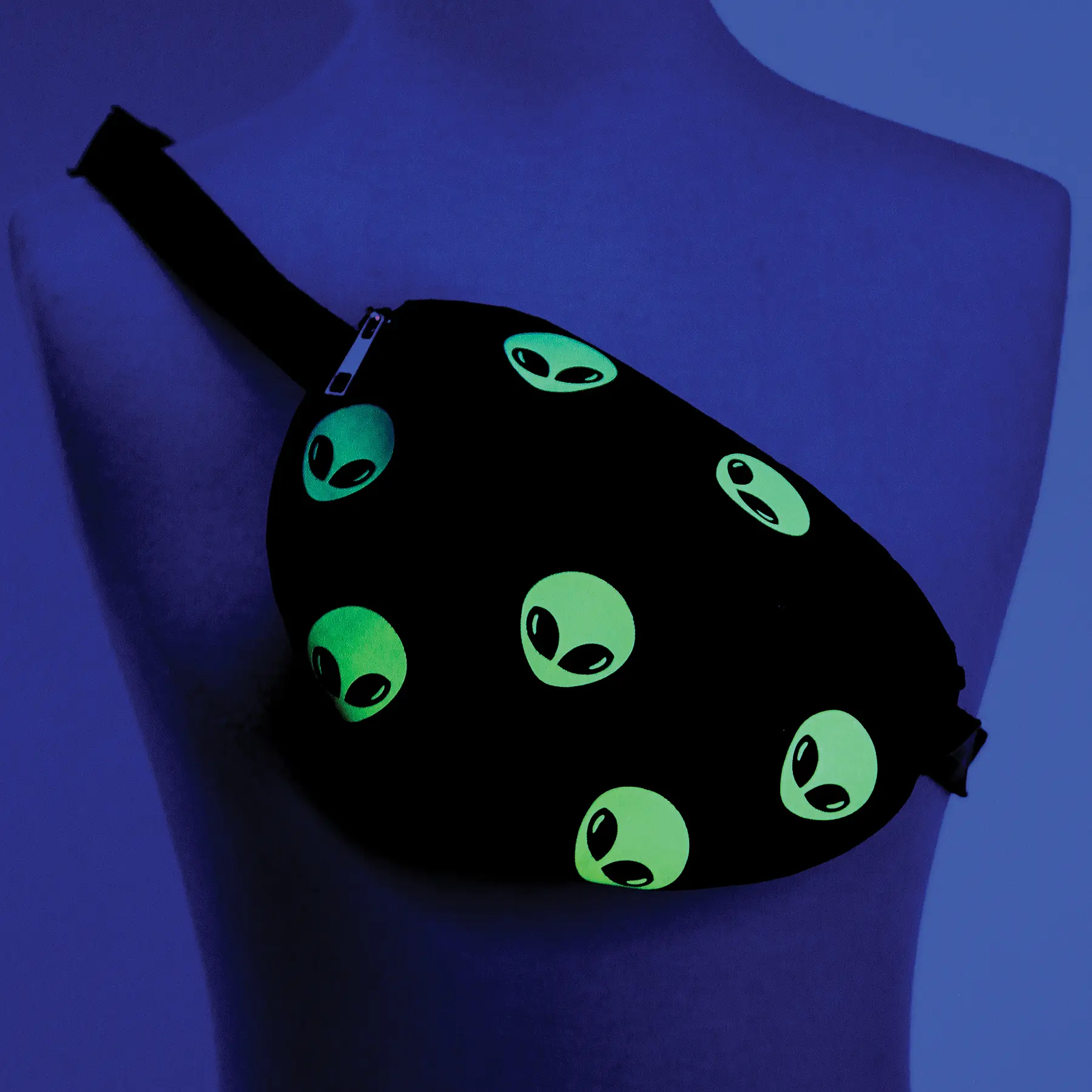Glow-In-The-Dark Alien Fanny Pack