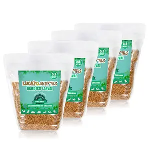 LuckyQworms 20 lbs Dried Black Soldier Fly Larvae Mealworms for Chickens Birds Bluebirds Hamsters Turtles Fish Hedgehogs High Protein Omega-3 Fatty Acids Pet Food for Poultry Reptile Rodent Daily Treats