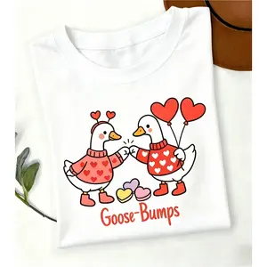 Comfort Colors Goose-Bumps Valentine's Day Shirt – Premium Soft-Washed Silly Goose Tee – Aesthetic Couples Love Goose Top – Trendy Romantic Goose Era Apparel – Soft-Washed Oversized Holiday Shirt