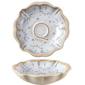 Ceramic Soy Sauce Dish, 2 Oz Beige Dipping Bowls Set, Small Serving Bowls, Set of 2 Mini Dip Plates for Side Dishes, Ketchup, Appetizer, Soy, Vinegar, Sushi, BBQ, Party, Condiments (O)
