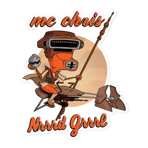 boushh nrrrd grrrl vinyl sticker