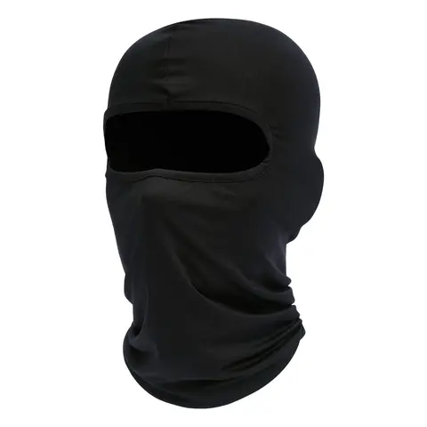 BIGWIG Polyester Knit Full Balaclava - 1 Size Summer Cooling Solid Color UV Protector, Unisex Snug Elastic Fit Breathable Face Cover, Outdoor Sports Neck Gaiter for Cycling, Durable Stretchable Sun Protection Accessory