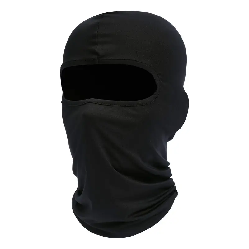 BIGWIG Polyester Knit Full Balaclava - 1 Size Summer Cooling Solid Color UV Protector, Unisex Snug Elastic Fit Breathable Face Cover, Outdoor Sports Neck Gaiter for Cycling, Durable Stretchable Sun Protection Accessory