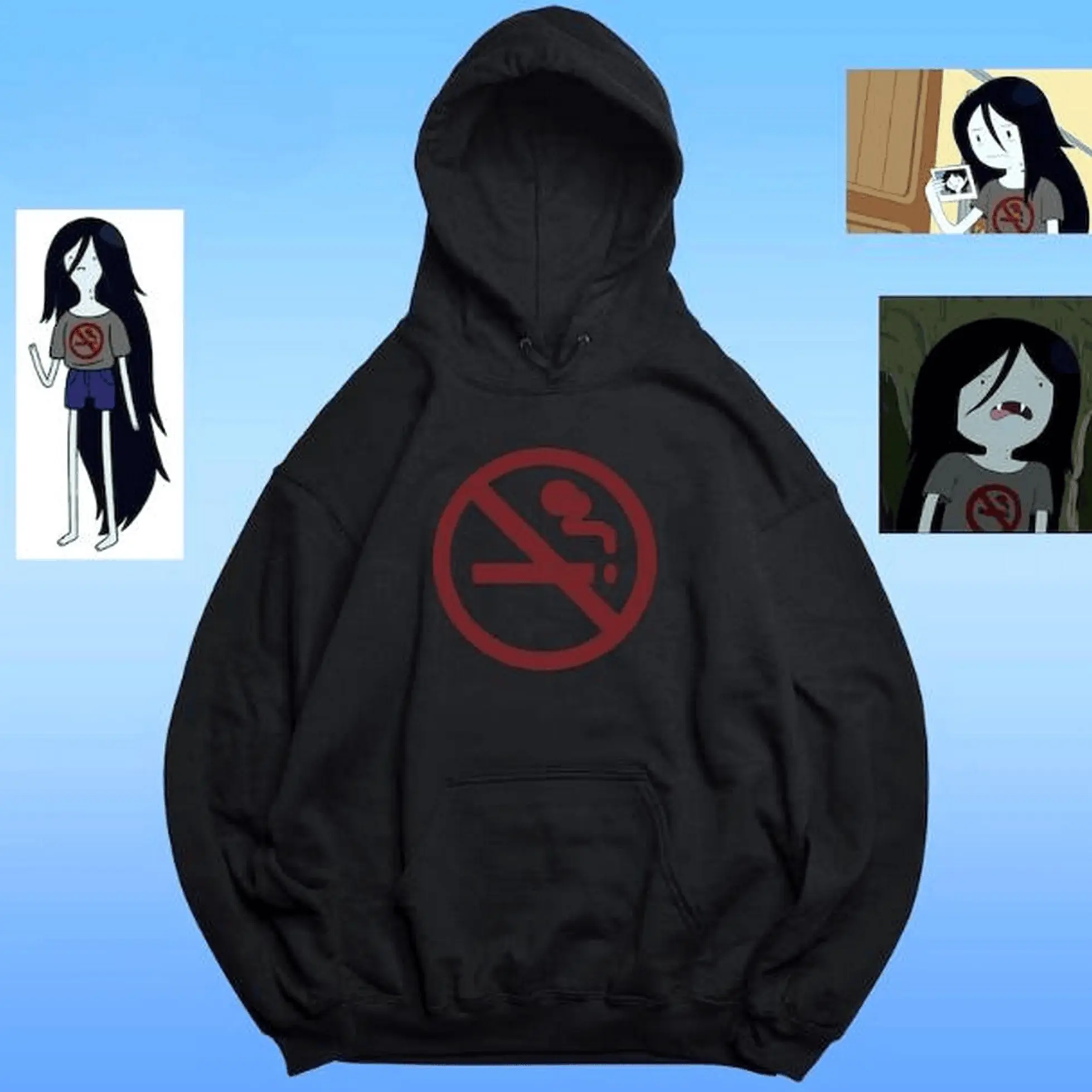 Adventure Time Marceline Hoodie, No Cigarette Fanart Limited Edition Special Design, Adventure Time