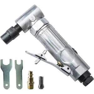 1/4-Inch 90° Angle Air Die Grinder Mini Pneumatic Angle Die Grinder Compact Air-Powered Grinder for Grinding Polishing Porting Deburring Polished Finish