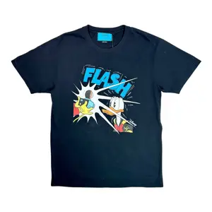 Gucci x Disney Donald Duck Flash Logo Short Sleeve Tee Shirt Black Multi