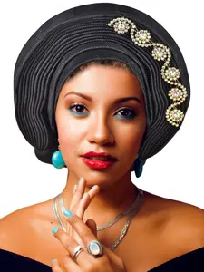 Stylish Nigerian Headband, African Turbans Hats & Headties, Elegant African Head Wraps, Versatile Auto Gele Head Ties